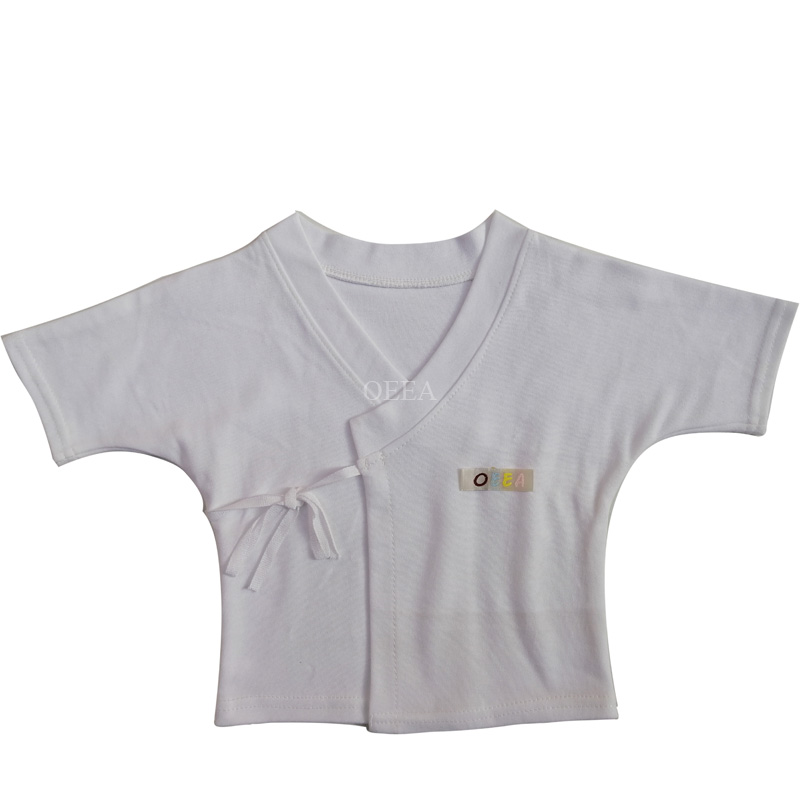 100%纯棉绑带婴儿合同衫