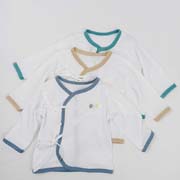 100%纯棉夏季婴儿合同衫 三色三套